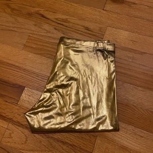 Shiny Gold Metallic Leggings